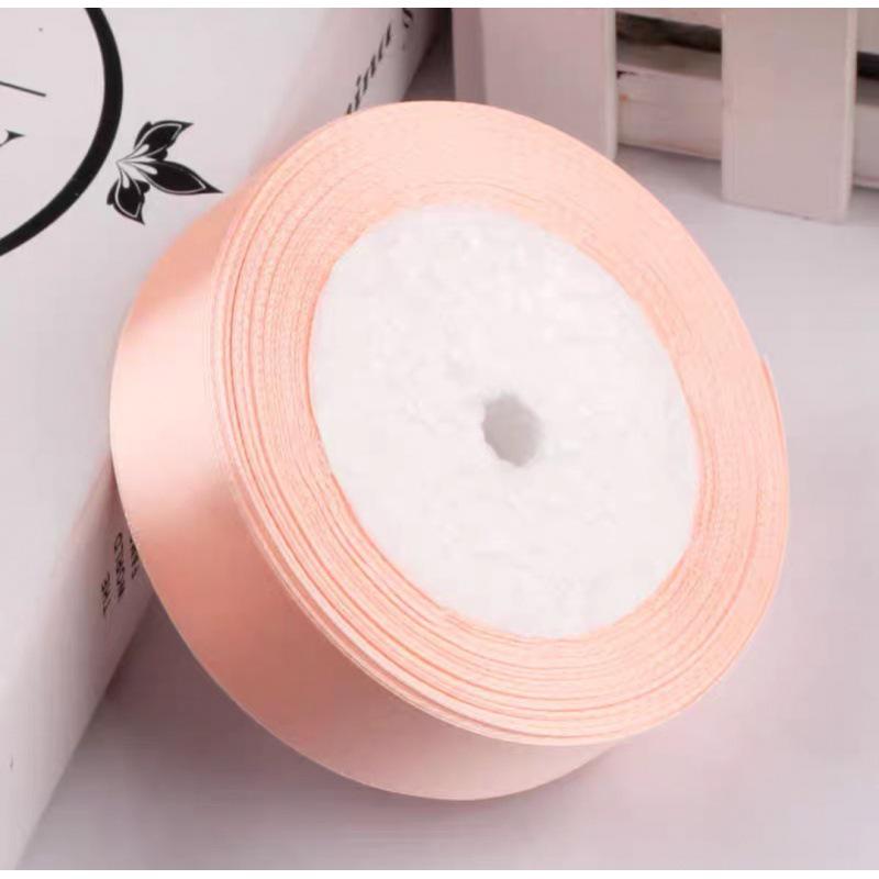 2.5cm Satin Floral Silk Ribbon Headband, Gift & Cake DIY, 25mm Polyester Craft Webbing
