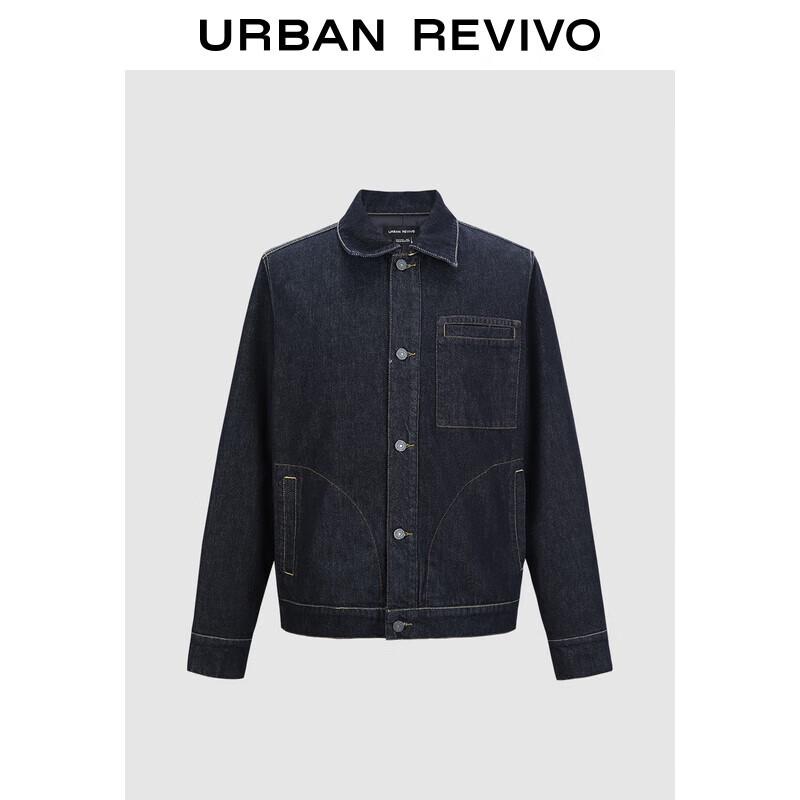 

UR Men s Urban Casual Contrast Stitch Denim Jacket XS