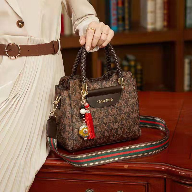 Echtes Leder Damen Trend 2025 Vielseitige Rindsleder Umhänge- und Schultertasche