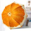 1pc Orange Slice Automatic Open/close Folding Compact Umbrella, 8 Rib Sturdy Canopy, Lightweight Portable, Commuting Use, Gift,,099
