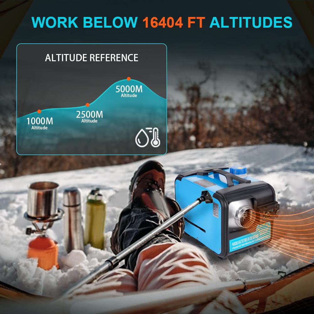 12V 24V 220V Car Diesel Heater 2KW-8KW Portable Bluetooth Control Single Hole 3 In 1 Aluminum Shell Air Parking Heater