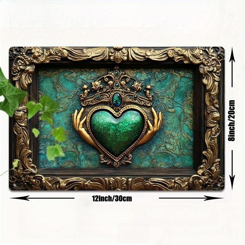 

2d Flat 30*20cm, Elegant Wooden Wall Art, Wooden Sign with Hands and Red Heart Design, Decorative Artwork, for Home, Kitchen, Garden, Bedroom, Bar. 30*20cm