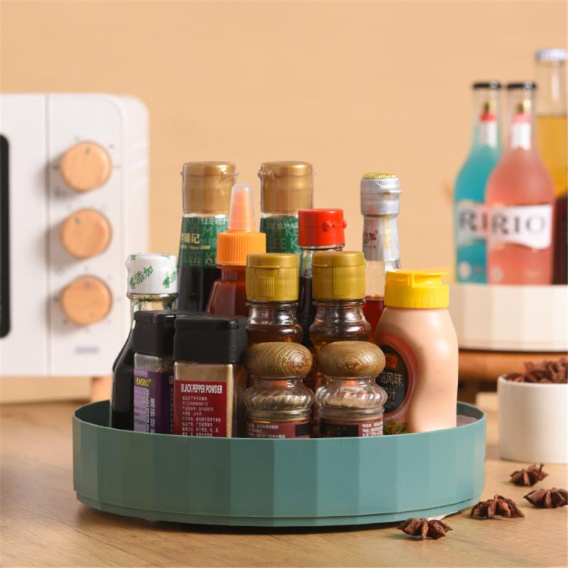 Multifunctional  Shelf 360 Rotation Turntable Storage Holder Jars Organizer Kitchen Bathroom Tool