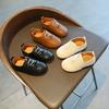 Spring New Casual Children's Slip-on Beanie Shoes British Style Boys Girls Leather Shoes All-mtach Kids Flats Baby Sneakers