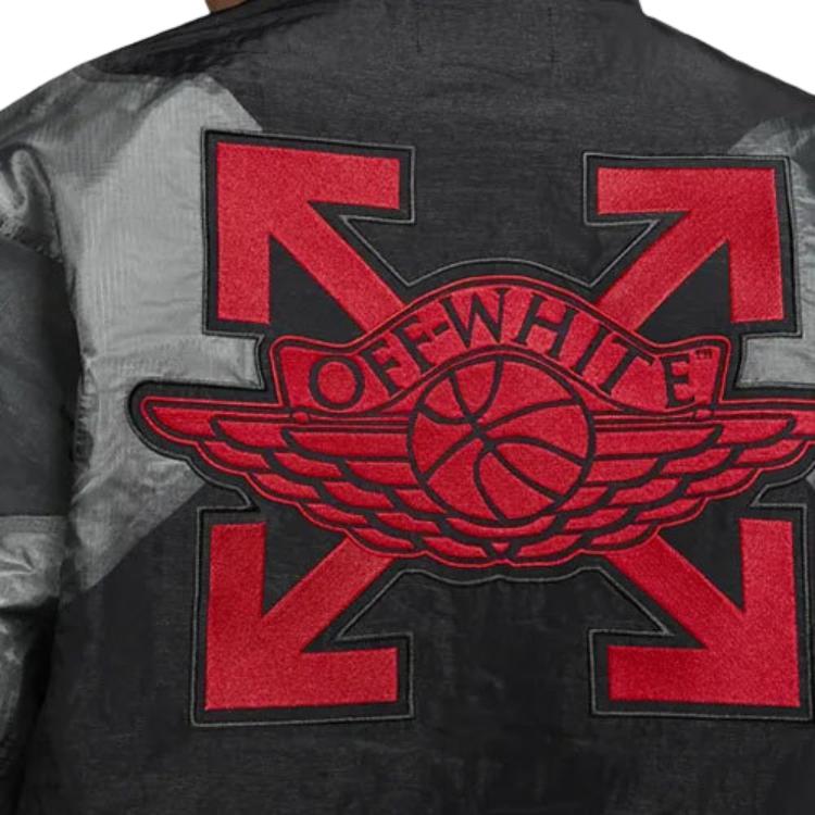 Chaqueta Tejida OFF-WHITE x Jordan (Talla asiática) Ropa de calle para hombre negro CV0551-010