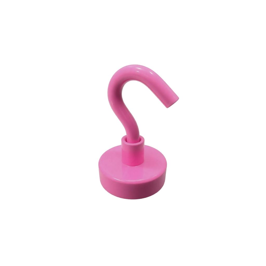 Magnetic Hook Round Metal Magnetic Holder Strong Magnetic Base Hanging Hook for Home Office Garage Storage and Organization