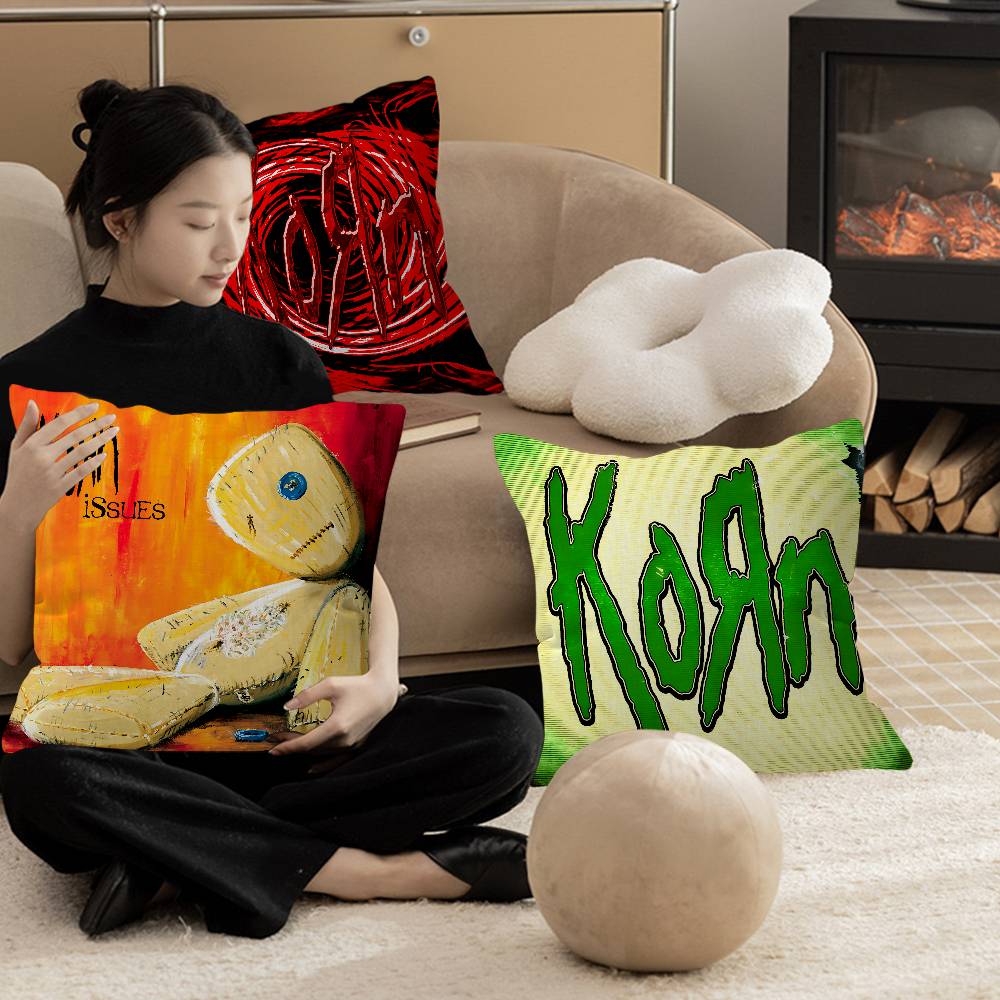 Rock K-Korn Pillow Cover For Bedroom Room And Living Room Sofa Decorative Cushion Cover