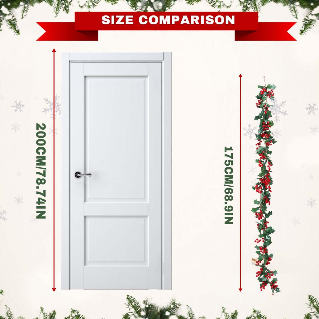 Berry Christmas Garland Artificial Garland Indoor Outdoor Xmas Garland Garland Decor For Home Holiday Decor
