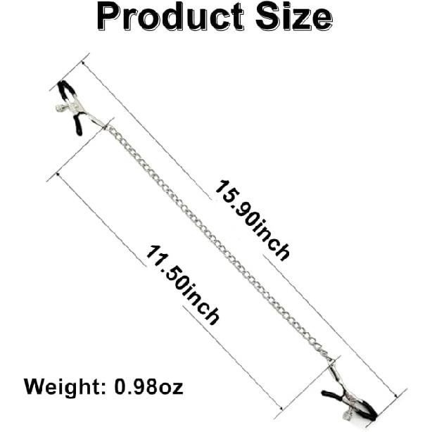 Adult Nipple Clamps Adjustable Metal Clips, Compact Bondage Accessory for Couples Private Use, Lightweight 0.71 oz