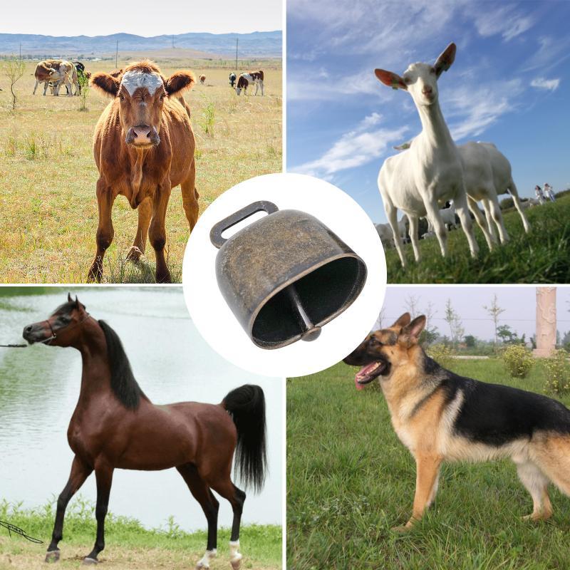 2Pcs Cow Horse Sheep Grazing Copper Bells Cattle Farm Animal Copper Loud Bronze Bell Loud Crisp Spread Farther Loud Grazing