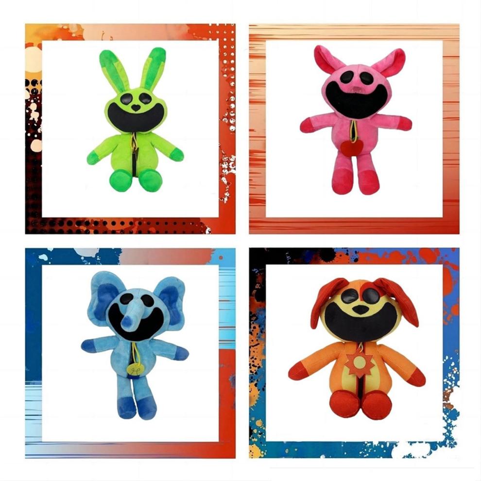 8PCS Hoppy Plush Smiling Critters Plushies Stuffed Animal Pillow Doll Toys PP Chapter 3 Deep Sleep Game Fans