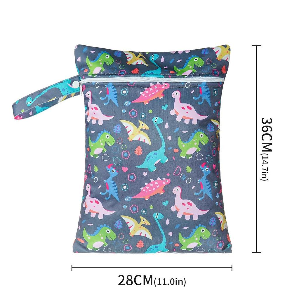 Children's Dinosaur Print Waterproof Hanging Diaper Bag (28x36 CM)
