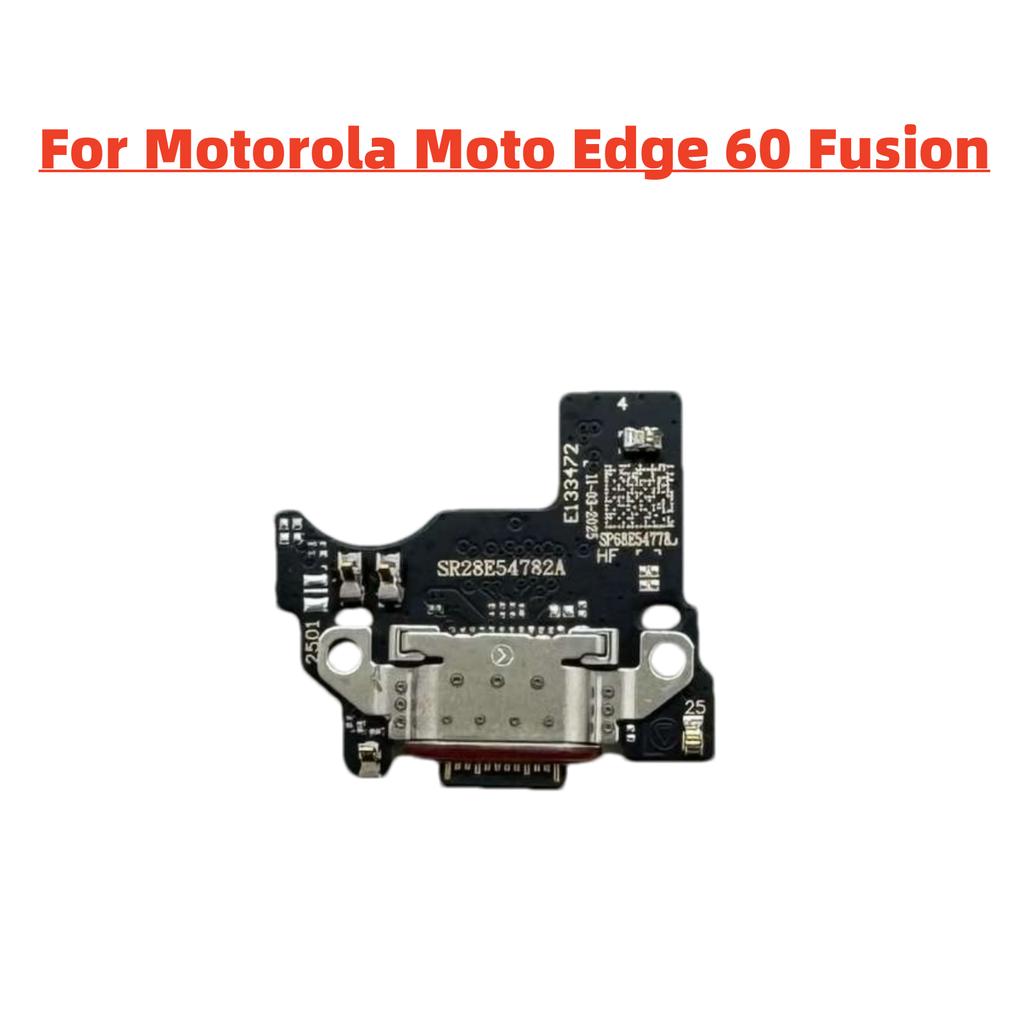 USB Dock Connector Board Charging Port Power Volume Button SIM Card Mainboard Flex Cable For Motorola Moto Edge 60 Fusion