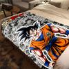 1PC Cartoon Son Goku  Print Flannel Blanket, High quality All Seasons, Home Decor, Warmth and Comfort, Perfect for Christmas Gifts