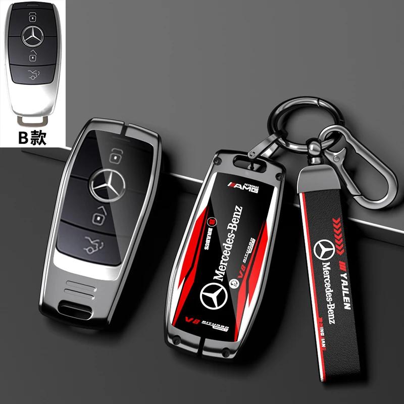 Pro Mercedes Benz C E S Třída GLC W206 W223 W214 E300 C260 C300 S450 S500 S400 Pouzdro na klíče od auta s dálkovým ovládáním Kryt Držák na klíčenku
