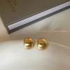 Gold retro matte metal stud earrings women's light luxury niche design high-end earrings new popular earrings