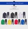Half-Zip Contrast Stripe Sports Top with Half-Finger Sleeves
