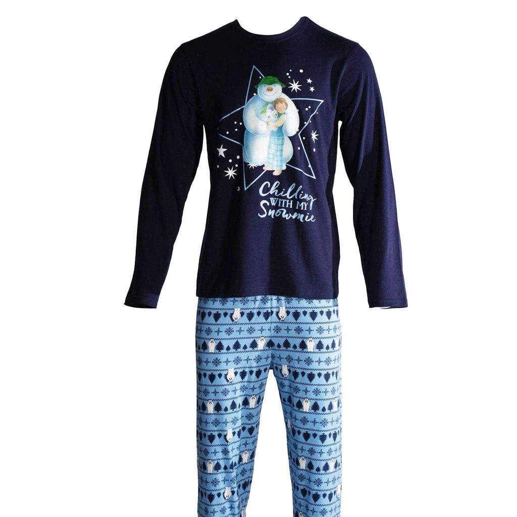 The Snowman Mens Polar Bear Christmas Long Pyjama Set