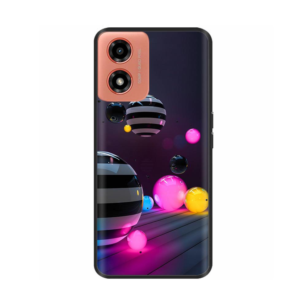 Hülle Für Moto G04s Stoßfest Schwarz Weiches Silikon Rückabdeckung Handyhülle auf Für Motorola Moto G04S G04 MotoG04 MotoG04s Bumper