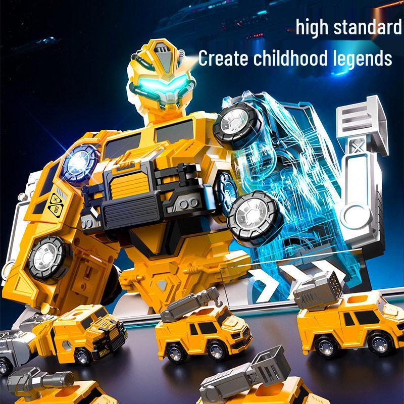 Magnetic Deformation Toy Car & Robot Assembly