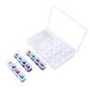 ABS Crystal Embroidery Storage Box Rectangular 28 Grid Adjustable Detachable Salon Manicure Rivet Container Case