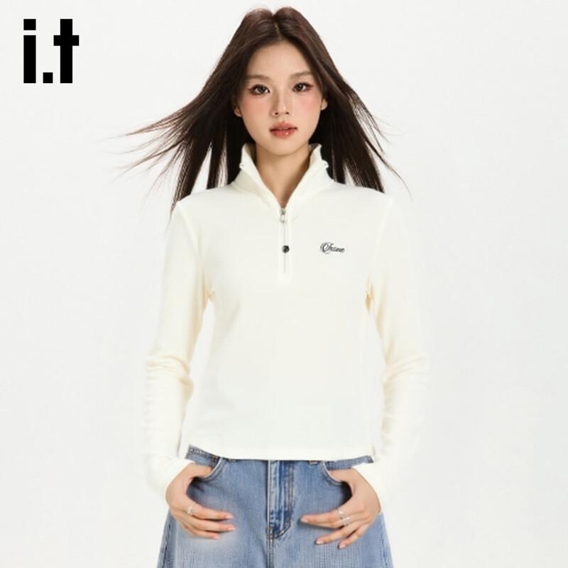 Izzue Women's Half-Zip Polo Long Sleeve Top