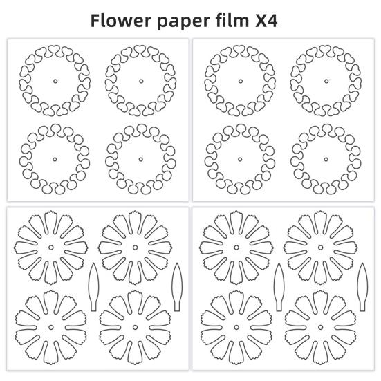 1 Set DIY Watercolor Flower Art Kit Handcrafted Coloring Paper Flower Kit Educational Kids Florist DIY Colorful Flower Bouquet Projects Crafts Set