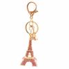 luxury designer jewelry Korean jewelry creative Eiffel Tower car keychain with rhinestone key chains for women key holder