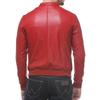 Casual Biker Motorcycle Real Lambskin Leather Stylish RED Men's Jacket Handmade
