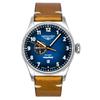 Aviation Tornado Leather Strap Blue Dial Automatic 27643 Men's Watch