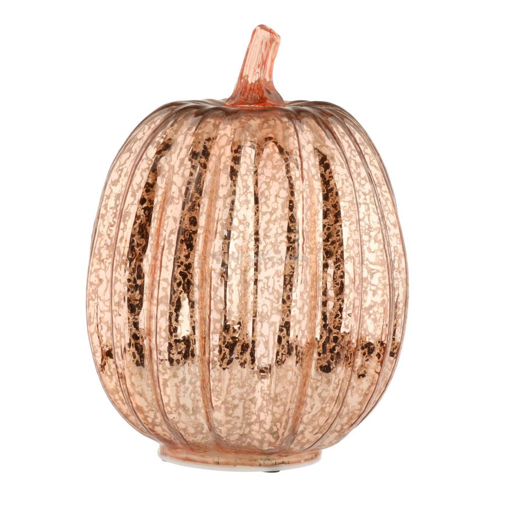 Glass Halloween Pumpkin Lamp Light Decoration Lantern LED Pumpkin Battery Operated for Halloween Party Gift Light Up Home Decor