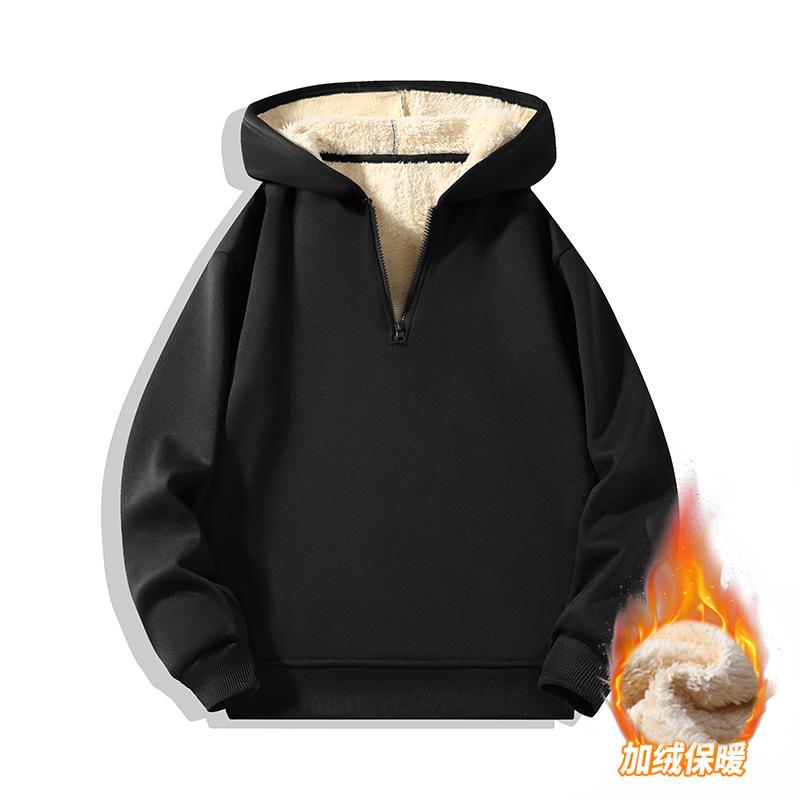 Unisex Fleece Thick Hooded Long Sleeve Sweatshirt