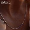 EManco Snake Chain Necklace Stainless Steel Base 18K Gold Tapered Cylindrical Pendant Adjustable Extension Chain Modern