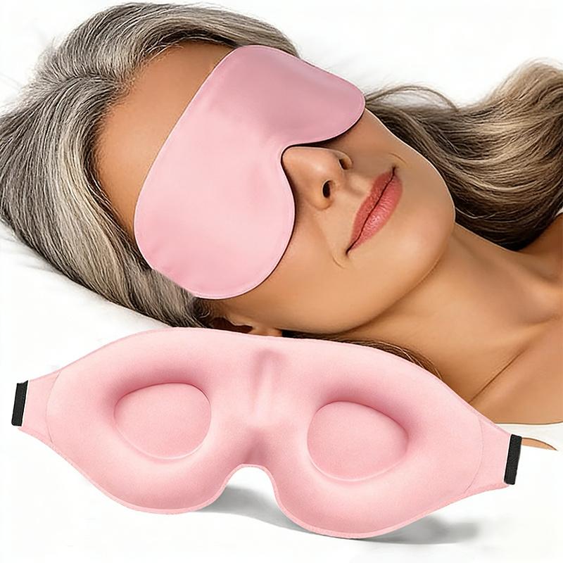 Unisex 3D Contoured Sleep Eye Mask, Comfortable and 100% Light-blocking, Fits the Eye Area Perfectly.