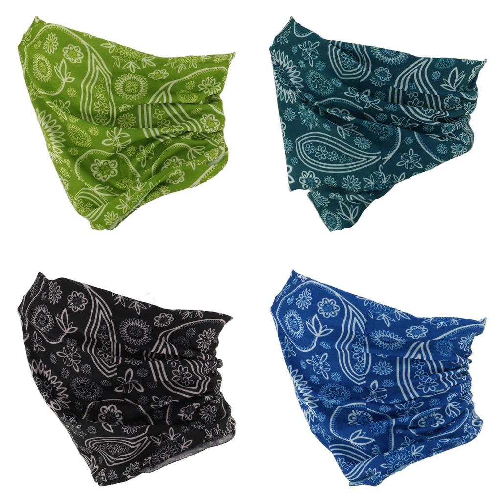 for Women and Hair Half Face Airsoft Paintball Neck Apple Cashew Nut Flower [SMEHCF] Multi-Purpose Bandanas, 4-Pack Men, Headbands, Balaclavas,