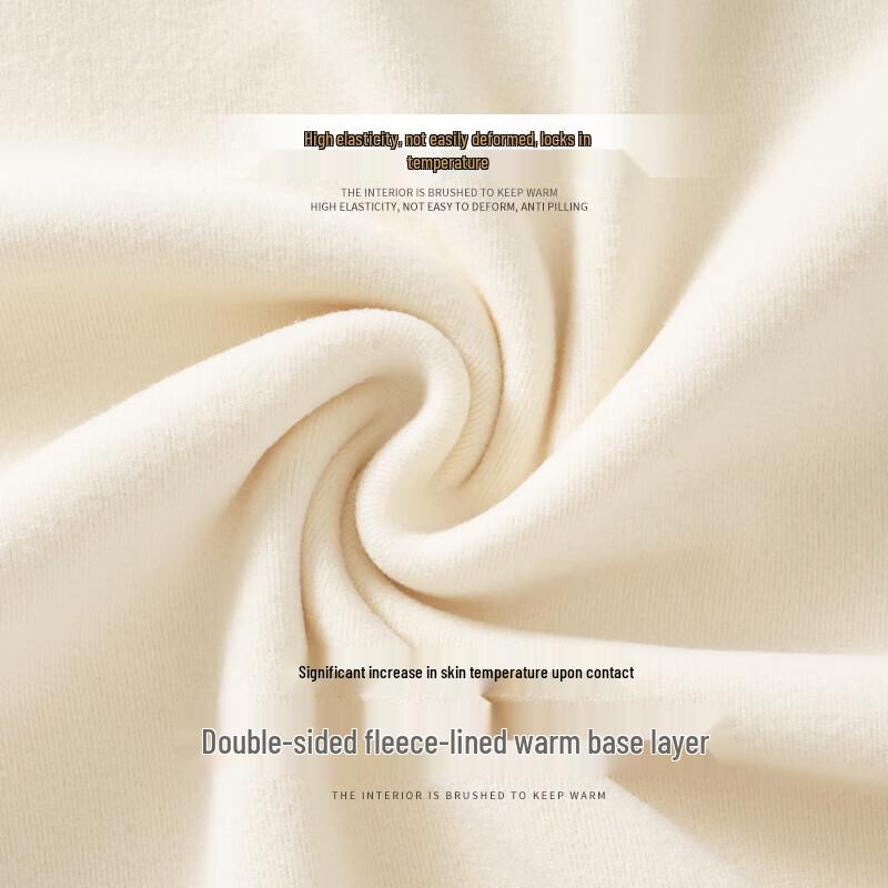 Jeanswest Women's Fleece-Lined Stand-Up Collar Thermal Tee