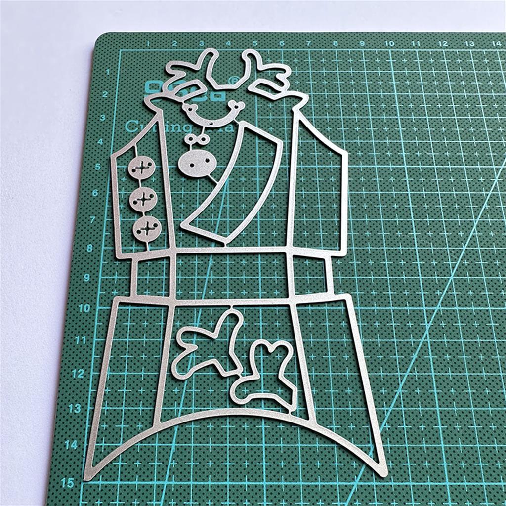 Matrices de découpe Boîte de Noël Pochoir Scrapbooking Découpes en métal Gaufrage de cartes Bricolage Modèle Moule Décoration d'album photo