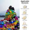 1pc Blanket Geometry Dash5 Print Design, Lightweight Blanket for Sofa, Bed- Soft &Warm, Gift for All Seasons like Christmas, Halloween
