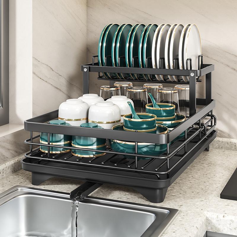Home Kitchen Drain Bowl Rack, Plate Storage Rack, Multifunctional Bowl And Chopstick Storage Rack, Countertop Storage Rack