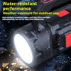 Multi Functional Flashlight Rechargeable Outdoor Searchlight USB Charging with Tools,Hexagonal Socket/tape Measure/art Knife/screwdriver/screwdriver