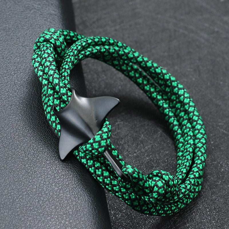 Fashion Manta Bracelet Men Multilayer Adjustable Paracord Braclet Marine Animal Nautical Braslet Beach Surfer Accessories Homme