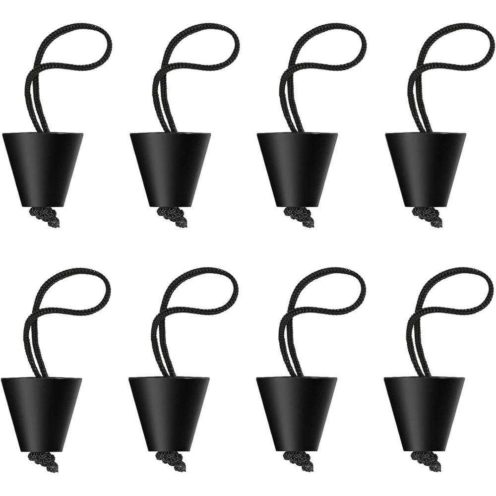 8 Pcs Kayak Scupper Plugs Kit, Silicone Universal Kayak Scupper Plug Drain Holes Stopper Bung With Lanyard, Kayak Accessories