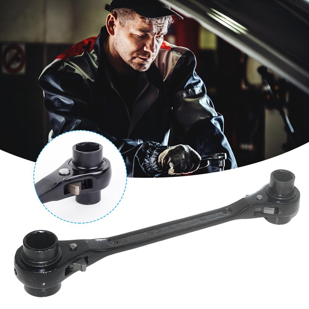 End Ratchet Wrench Multifunctional Dog Bone Ratchet Wrench Set Quick Ratchet Wrench for Car Maintenance