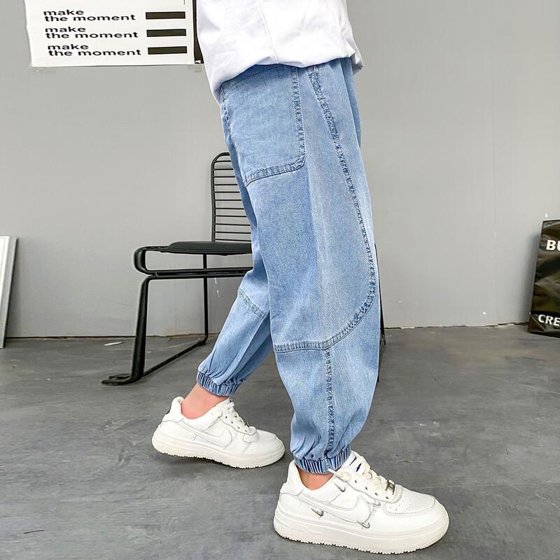 Boys' Tencel Denim Nine-Point Summer Pants