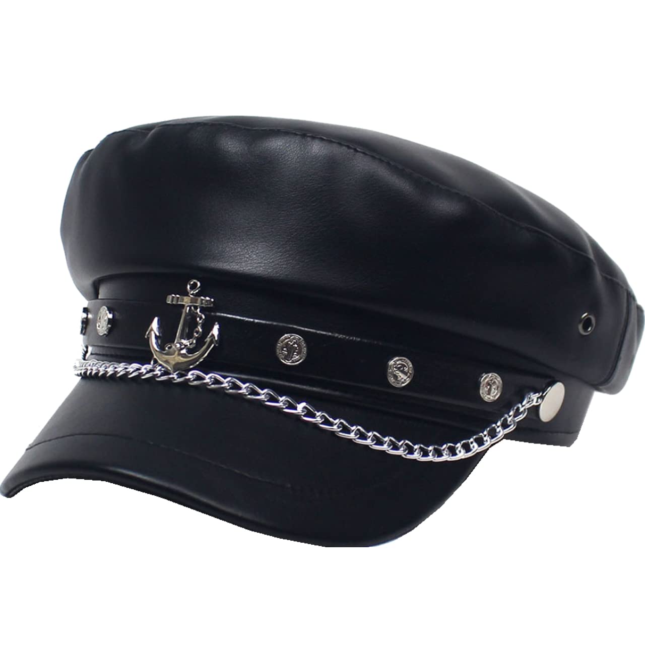 

Casual CA609 [White Fang] Cap, Chain, Anchor, Plain, Hat, Scene, Cosplay, Design, Women s (Black) чорний