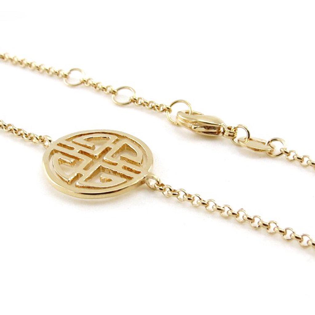 Les Trésors De Lily [J0159] - Bransoletka pozłacana 'Fengshui' złota - 15 mm