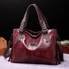Women's Leisure Fashion Retro Tote Soft Leather Single Shoulder Messenger Large Capacity Bag CLE
