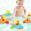 Kinder Bad Wasser Spielen Spielzeug Kette Ruderboot Schwimmen Schwimmende Cartoon Gelbe Ente Säugling Baby Frühe Bildung Badezimmer Strand Geschenke