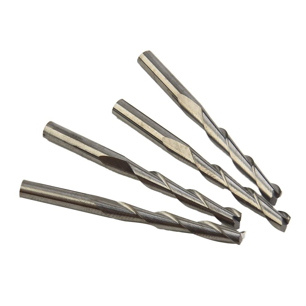 10pcs 1/8 Inch 2-Flutes Flat Nose Spiral Carbide End Mill CNC Router Bits 22mm