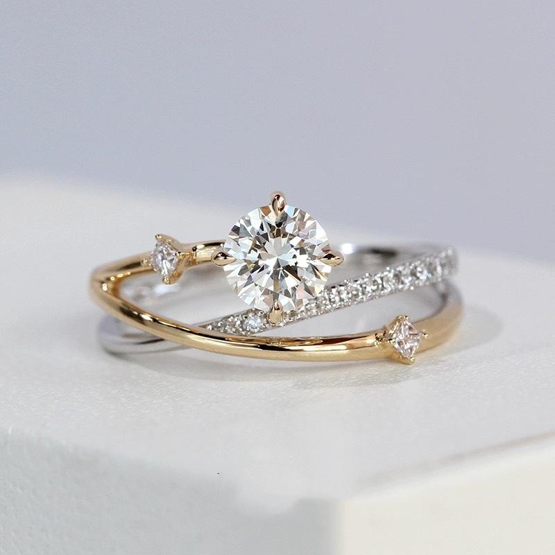 

S999 чистое серебряное кольцо легкое роскошное индивидуальное дизайнерское кольцо с бриллиантами французский крест ювелирные изделия для рук